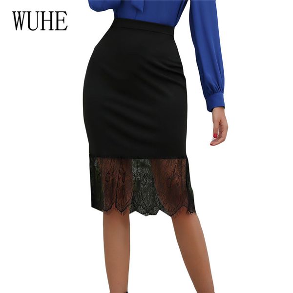 wuhe lace patchwork work wear pencil skirts womens high waist bodycon midi skirt elegant office skirts femme mujer, Black
wuhe lace patchwork work wear pencil skirts womens high waist bodycon midi skirt elegant office skirts femme mujer, Black