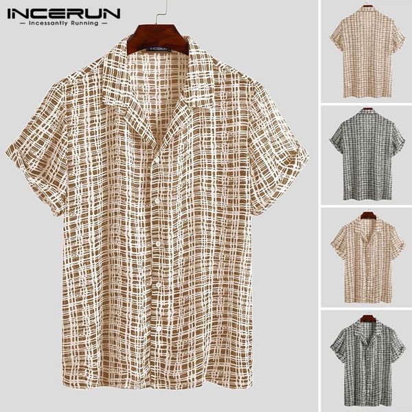men's casual shirts 2021 men printed shirt streetwear lapel loose short sleeve camisas summer breathable beach hawaiian s-5xl incerun, White;black
men's casual shirts 2021 men printed shirt streetwear lapel loose short sleeve camisas summer breathable beach hawaiian s-5xl incerun, White;black