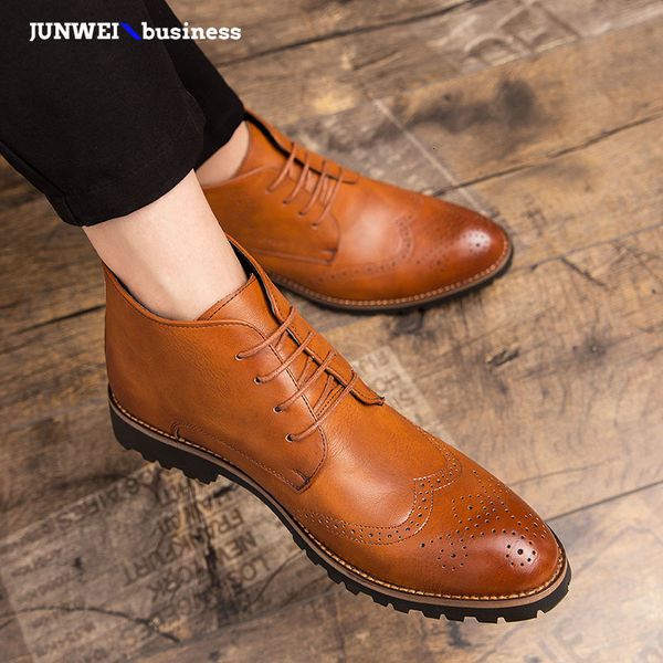 autumn winter classic genuine leather ankle men shoes lace up high vintage male casual motorcycle boots a4, Black
autumn winter classic genuine leather ankle men shoes lace up high vintage male casual motorcycle boots a4, Black