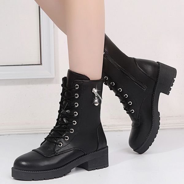 2019 chunky boots women winter shoes lace up ankle boots female crystal zipper platform casual shoes black botines mujer
2019 chunky boots women winter shoes lace up ankle boots female crystal zipper platform casual shoes black botines mujer