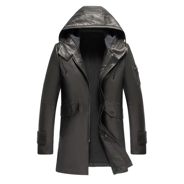 sheepskin vintage hooded leather jacket men yellow black jacket leather windbreaker for men 
sheepskin vintage hooded leather jacket men yellow black jacket leather windbreaker for men