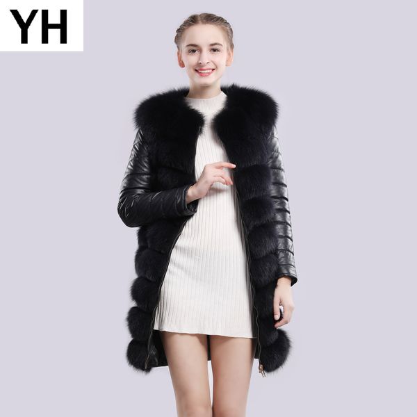 2019 lady real fur coat women long style real fur jacket winter sheepskin leather sleeves 100% natural overcoat, Black
2019 lady real fur coat women long style real fur jacket winter sheepskin leather sleeves 100% natural overcoat, Black