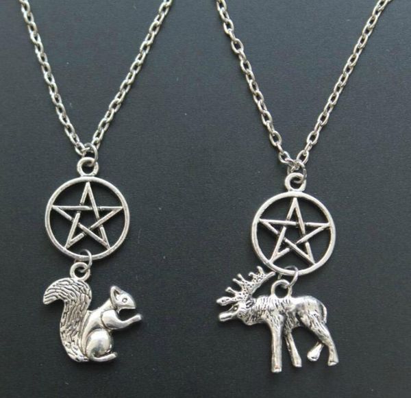 2019 новый стиль сверхъестественная сила пентаграмма белка лось кулон ожерелье готический ветер ретро античное серебро женщины мужчины ювели, Silver
2019 новый стиль сверхъестественная сила пентаграмма белка лось кулон ожерелье готический ветер ретро античное серебро женщины мужчины ювели, Silver
