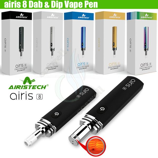 Original airis 8 Dab & Dip Dipper Vape Pen Airistech Wax Vaporizer Starter Kit vv e cigs Kits Instant-heat Quartz Crystal Coils Dabber Vapor
Original airis 8 Dab & Dip Dipper Vape Pen Airistech Wax Vaporizer Starter Kit vv e cigs Kits Instant-heat Quartz Crystal Coils Dabber Vapor