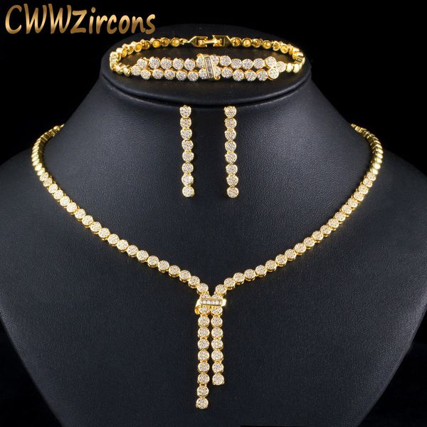 cwwzircons 3 pcs cz tassel drop bridal wedding necklace earrings bracelet dubai gold party jewelry set for women t400, Silver
cwwzircons 3 pcs cz tassel drop bridal wedding necklace earrings bracelet dubai gold party jewelry set for women t400, Silver