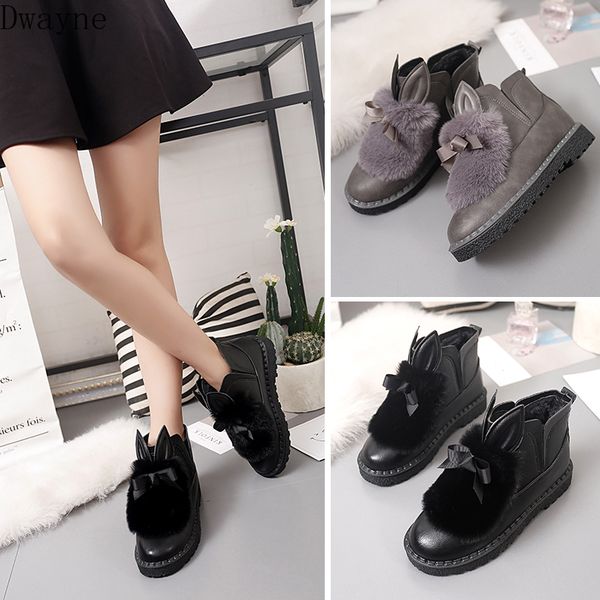 winter snow boots 2019 casual plus velvet warm cotton shoes flat short tube student fashion women's boots, Black
winter snow boots 2019 casual plus velvet warm cotton shoes flat short tube student fashion women's boots, Black