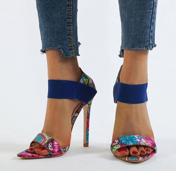 plus size 35 to 40 41 42 elastic strap patchwork phoenix printed designer high heels blue orange summer shoes, Black
plus size 35 to 40 41 42 elastic strap patchwork phoenix printed designer high heels blue orange summer shoes, Black
