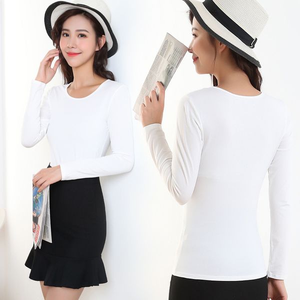 pure cotton long sleeve wear t-shirt base shirt women's 95 cotton heattech crew neck versatile autumn and winter warm solid, Black;white
pure cotton long sleeve wear t-shirt base shirt women's 95 cotton heattech crew neck versatile autumn and winter warm solid, Black;white