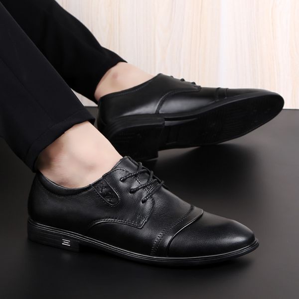 genuine leather men formal shoes lace up fashion brogue elegant oxfords classic business wedding social mens dress shoes men, Black
genuine leather men formal shoes lace up fashion brogue elegant oxfords classic business wedding social mens dress shoes men, Black