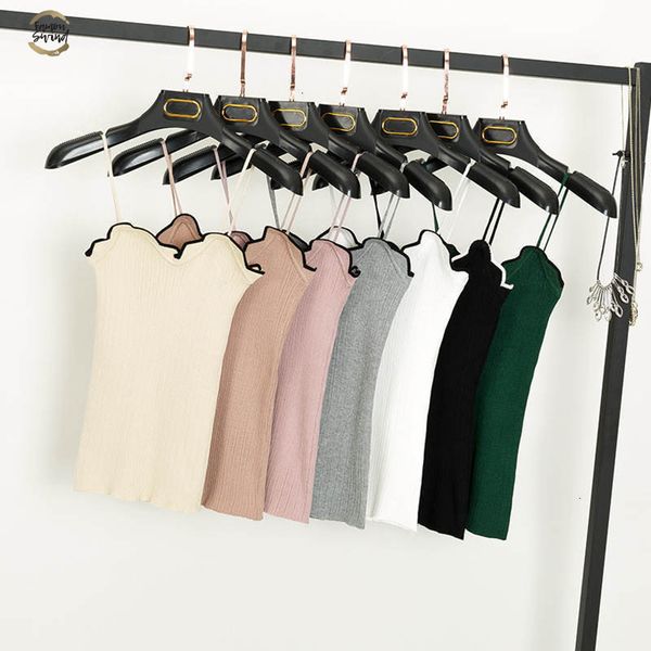 knitted ruffles tank women sweet v-neck crop womens hight qualite solid kawaii pink beige t shirts, White
knitted ruffles tank women sweet v-neck crop womens hight qualite solid kawaii pink beige t shirts, White