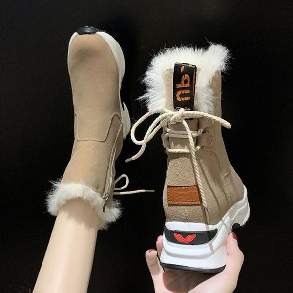 snow boots winter boots women shoes woman fashion flat cow suede waterproof 2019 winter short fur warm, Black
snow boots winter boots women shoes woman fashion flat cow suede waterproof 2019 winter short fur warm, Black