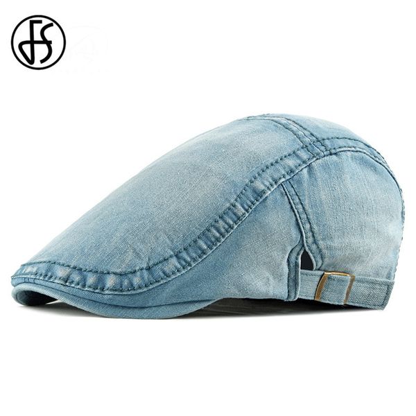 fs 2020 spring summer solid color berets newsboy caps men washed denim cotton flat peaked cap women painter beret hats, Blue;gray
fs 2020 spring summer solid color berets newsboy caps men washed denim cotton flat peaked cap women painter beret hats, Blue;gray