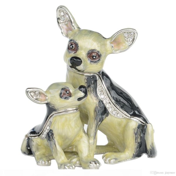 chihuahua dog trinket box pewter handmade jewelry box dog figures gifts for pet lovers, Black;white
chihuahua dog trinket box pewter handmade jewelry box dog figures gifts for pet lovers, Black;white