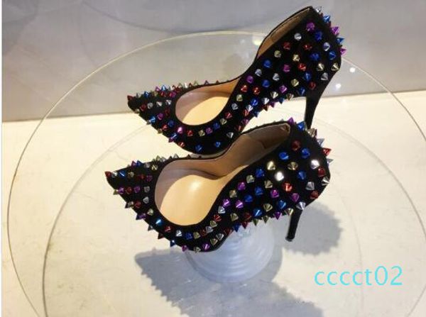 rivets red bottom women high heels,fashion pointed toe spiked studded shoes,women wedding dress shoes 02ct, Black
rivets red bottom women high heels,fashion pointed toe spiked studded shoes,women wedding dress shoes 02ct, Black