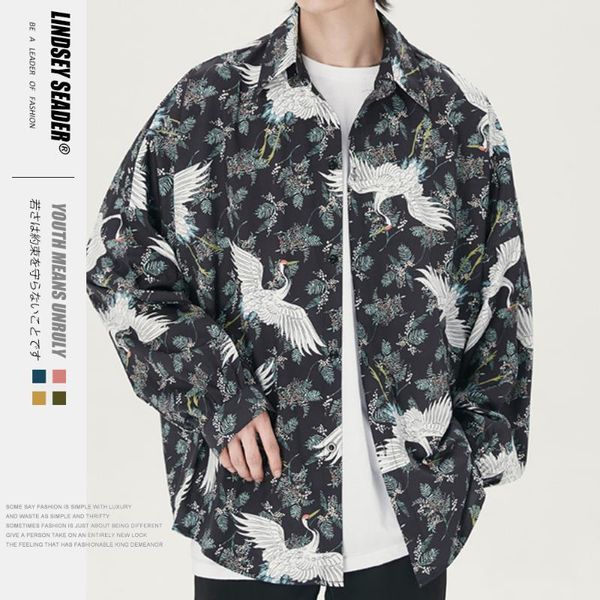 lindsey seader japanese flying printed long sleeve shirts mens harajuku style hawaiian shirts male casual shirt streetwear, White;black
lindsey seader japanese flying printed long sleeve shirts mens harajuku style hawaiian shirts male casual shirt streetwear, White;black