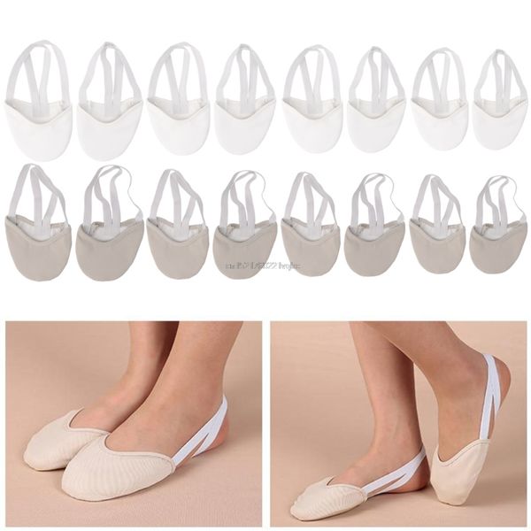 half faux leather sole ballet pointe dance shoes rhythmic gymnastics slippers