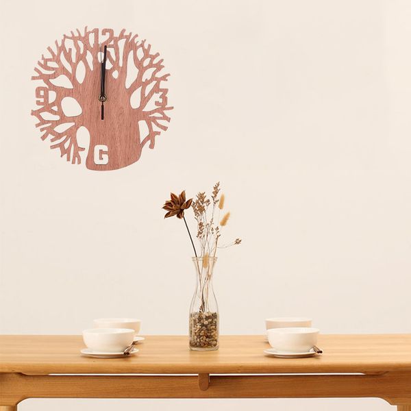 circular digital creative wood tree-shaped wall clock with simple wood wall for bedroom household product
circular digital creative wood tree-shaped wall clock with simple wood wall for bedroom household product