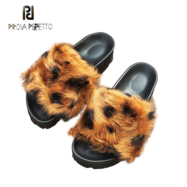 prova perfetto 2019 celebrity fur slippers for women new spring summer open toe platform flat slides leopard outdoor mules shoes, Black
prova perfetto 2019 celebrity fur slippers for women new spring summer open toe platform flat slides leopard outdoor mules shoes, Black