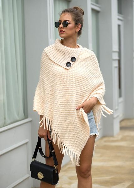 sweaters fashion 2018 women winter clothes women fringe cape cape button half open collar solid color pullover women's sweaters, White;black
sweaters fashion 2018 women winter clothes women fringe cape cape button half open collar solid color pullover women's sweaters, White;black