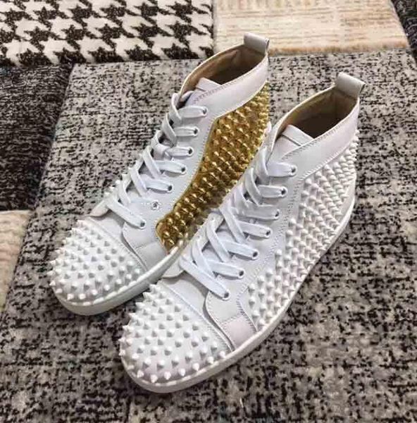 fashion black spikes pik red bottom shoes men women high-mixed studded studs casual sneaker flat genuine leather party dress
fashion black spikes pik red bottom shoes men women high-mixed studded studs casual sneaker flat genuine leather party dress