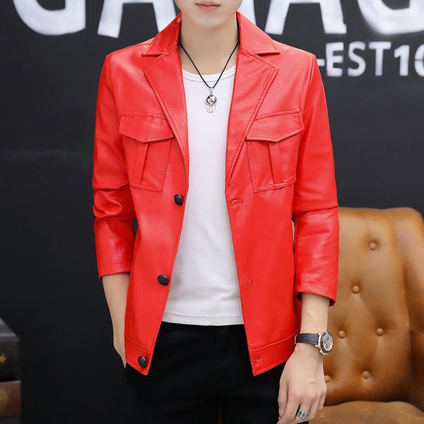 fashion men's pu leather lapel motor&biker jacket casual coat black white red mens leather jacket k01
fashion men's pu leather lapel motor&biker jacket casual coat black white red mens leather jacket k01