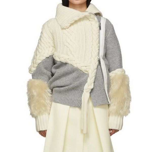 brand same style luxury panelled sweaters 2019 autumn winter designer fashion faux fur cardigan coats outwear, White;black
brand same style luxury panelled sweaters 2019 autumn winter designer fashion faux fur cardigan coats outwear, White;black