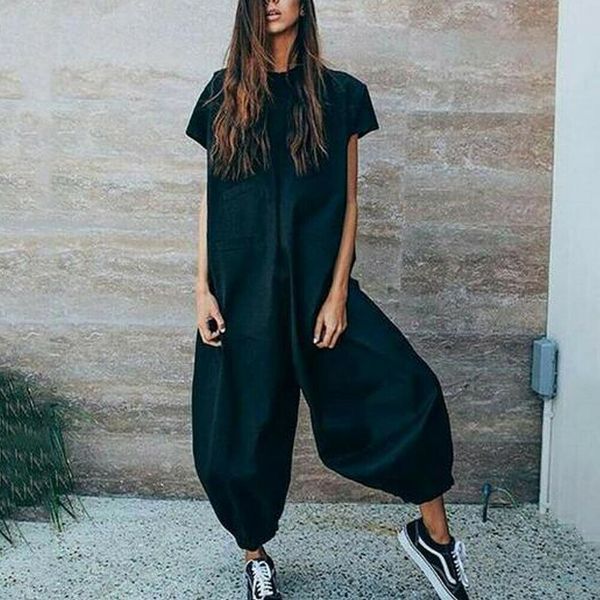 women clubwear summer loose jumpsuits playsuit new holiday fashion party trousers plus size, Black;white
women clubwear summer loose jumpsuits playsuit new holiday fashion party trousers plus size, Black;white