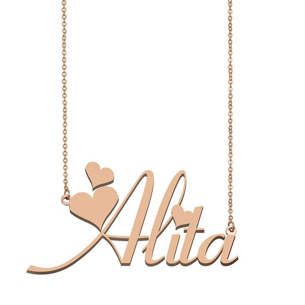 Alita Name Necklace Pendant for Women Girls Birthday Gift Custom Nameplate Children Best Friends Jewelry 18k Gold Plated Stainless Steel, Silver
Alita Name Necklace Pendant for Women Girls Birthday Gift Custom Nameplate Children Best Friends Jewelry 18k Gold Plated Stainless Steel, Silver