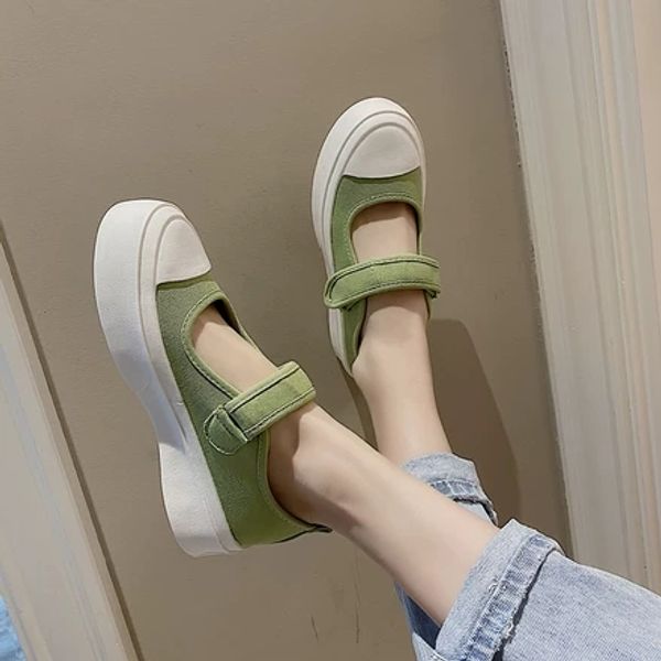 thick bottom plaforms casual shoes women round toe magic tape spring summer flat heel british style women runway mary jane shoes, Black
thick bottom plaforms casual shoes women round toe magic tape spring summer flat heel british style women runway mary jane shoes, Black