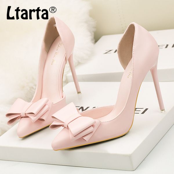 ltarta new exquisite sweet beauty shoes bow high heels fine high heel shallow mouth pointed side hollow banquet women shoes zwm, Black
ltarta new exquisite sweet beauty shoes bow high heels fine high heel shallow mouth pointed side hollow banquet women shoes zwm, Black