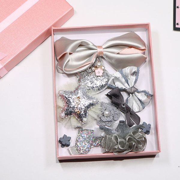 10 pcs/box new kids children accessories hairpins barrettes baby fabric bow flower headwear hair clips girls headdress, Slivery;white
10 pcs/box new kids children accessories hairpins barrettes baby fabric bow flower headwear hair clips girls headdress, Slivery;white