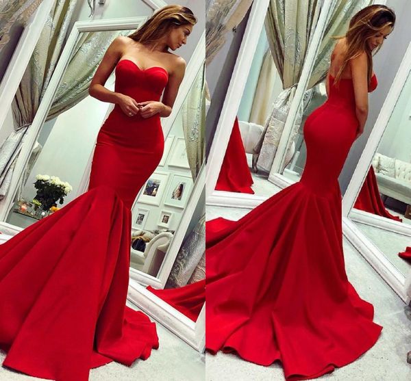 mermaid red prom dresses long strapless backless satin dresses evening wear special occasion women evening gowns robes party cheap, Black
mermaid red prom dresses long strapless backless satin dresses evening wear special occasion women evening gowns robes party cheap, Black