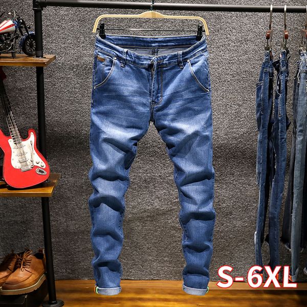 spring autumn men's elastic cotton stretch jeans pants loose fit denim trousers men's brand fashion wear and washed jean pants, Blue
spring autumn men's elastic cotton stretch jeans pants loose fit denim trousers men's brand fashion wear and washed jean pants, Blue