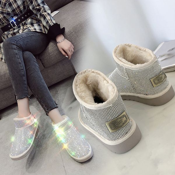 warm winter boots ladies snow boots winter shoes ankle ladies shoes women's 2019 sequins fashion wild, Black
warm winter boots ladies snow boots winter shoes ankle ladies shoes women's 2019 sequins fashion wild, Black