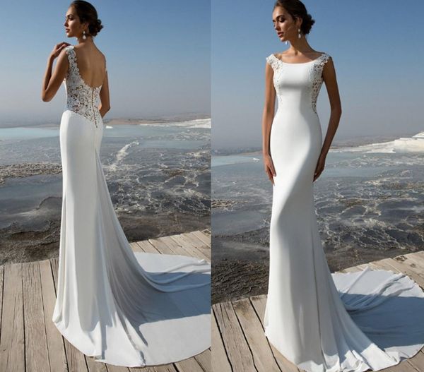 2020 backless wedding dress 2019 fabulous stretch mermaid wedding dress with lace appliques bride dresses, White
2020 backless wedding dress 2019 fabulous stretch mermaid wedding dress with lace appliques bride dresses, White