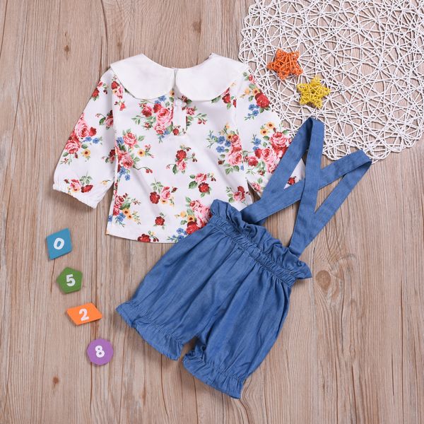 childrenswear 2019 summer new style girl's suspenders set peter pan collar printed long sleeve denim shorts two-piece set, White
childrenswear 2019 summer new style girl's suspenders set peter pan collar printed long sleeve denim shorts two-piece set, White