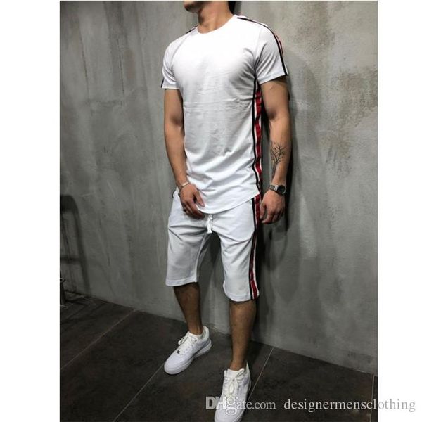 summer short sleeve mens tracksuits crew neck shorts striped print mens sprots suits fashion running suits, Gray
summer short sleeve mens tracksuits crew neck shorts striped print mens sprots suits fashion running suits, Gray