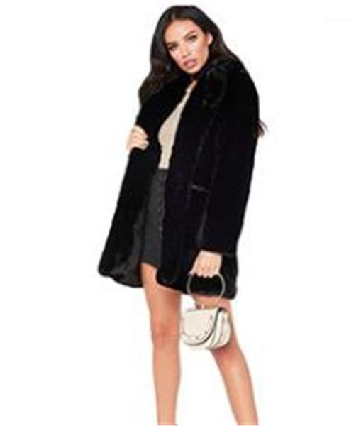 ladies long loose soft outwear casual long sleeve women clothing women winter faux fur coat fashion, Black
ladies long loose soft outwear casual long sleeve women clothing women winter faux fur coat fashion, Black