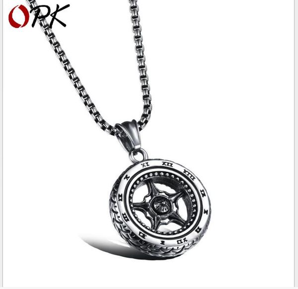 european and american retro pendant with ornamental tire wheel drop men's tyranny necklace, Silver
european and american retro pendant with ornamental tire wheel drop men's tyranny necklace, Silver