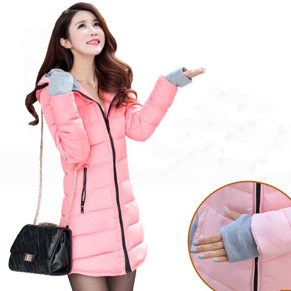 2019 winter women hooded warm coat plus size candy color cotton padded jacket female long parkas womens wadded abrigo mujer y190926, Black;white
2019 winter women hooded warm coat plus size candy color cotton padded jacket female long parkas womens wadded abrigo mujer y190926, Black;white