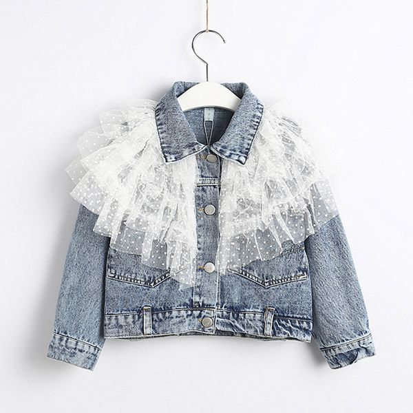 2020 new girls denim jacket cardigan coat lace kids jean outwear long sleeve autumn children clothing spring girls clothes 1t-5t, Blue;gray
2020 new girls denim jacket cardigan coat lace kids jean outwear long sleeve autumn children clothing spring girls clothes 1t-5t, Blue;gray