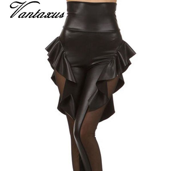 high waist faux leather leggings women large size gothic black pant nightclub jumpsuit lady gril punk catsuit party pants y200328, Black;white
high waist faux leather leggings women large size gothic black pant nightclub jumpsuit lady gril punk catsuit party pants y200328, Black;white
