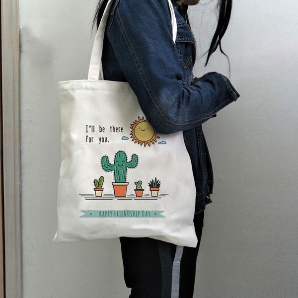 i will be there for you cute cactus canvas shoulder bags female eco cloth handbag tote grocery reusable foldable shopping bag
i will be there for you cute cactus canvas shoulder bags female eco cloth handbag tote grocery reusable foldable shopping bag