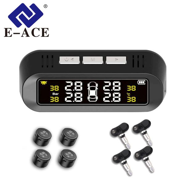 e-ace solar smart tpms car tire pressure alarm monitor system 4 sensors display intelligent tyre pressure temperature warning
e-ace solar smart tpms car tire pressure alarm monitor system 4 sensors display intelligent tyre pressure temperature warning