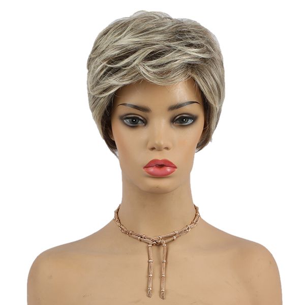 8'' fashion lady human hair short straight side part natural cosplay wig, Black
8'' fashion lady human hair short straight side part natural cosplay wig, Black