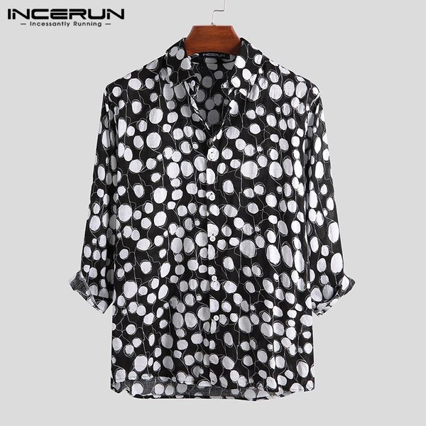 incerun fashion men shirt polka dot cotton chic high street 3/4 sleeve blouse breathable vacation mens casual shirts 2019 s-5xl, White;black
incerun fashion men shirt polka dot cotton chic high street 3/4 sleeve blouse breathable vacation mens casual shirts 2019 s-5xl, White;black