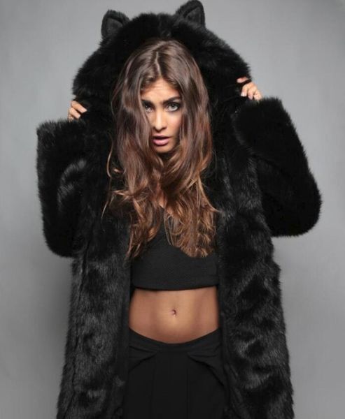 multi-color hooded fur faux fur fashion new warm wild long pocket coat female, Black
multi-color hooded fur faux fur fashion new warm wild long pocket coat female, Black
