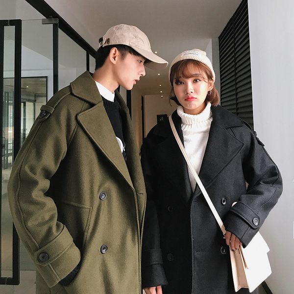 2019 winter new korean version of the tide brand hip hop couple in the long section loose wild student casual coat, Black
2019 winter new korean version of the tide brand hip hop couple in the long section loose wild student casual coat, Black