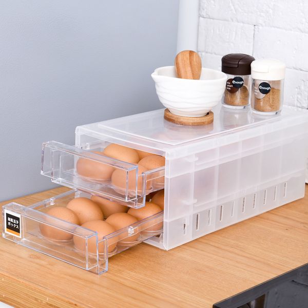 double layers egg trays drawer type egg holder organizers for refrigerator kitchen for 24 eggs oct998
double layers egg trays drawer type egg holder organizers for refrigerator kitchen for 24 eggs oct998