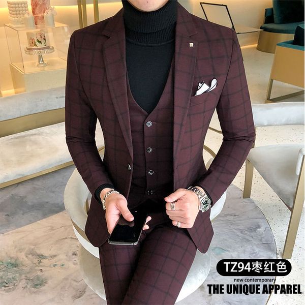 men suit fashion plaid suit business casual slim fit mens blazer gentleman england three-piece suit wedding suits male jacket coat pant, White;black
men suit fashion plaid suit business casual slim fit mens blazer gentleman england three-piece suit wedding suits male jacket coat pant, White;black
